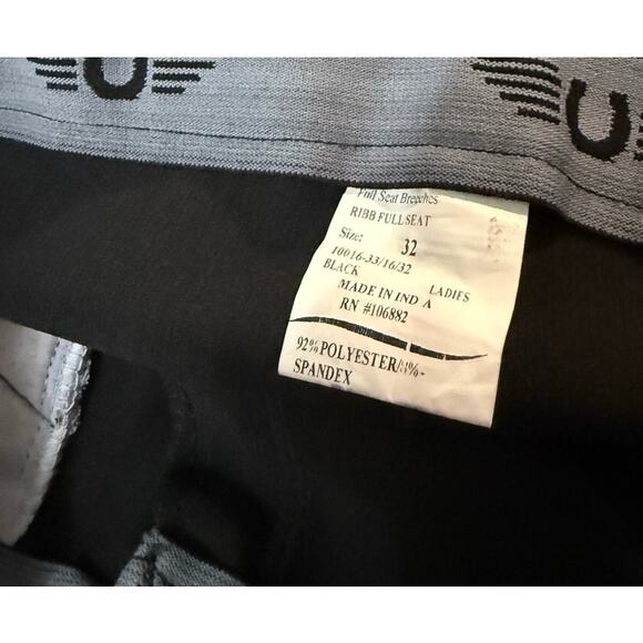 TuffRider RIBI Full Seat Riding Breeches, Equestrian, Black, Women's 32 Regular - Picture 3 of 4